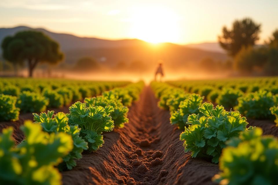 Maraîchage en Provence avec irrigation goutte-à-goutte